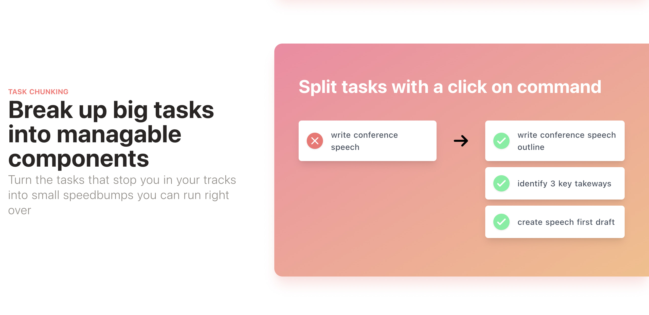 Terrific Tasks Features Section